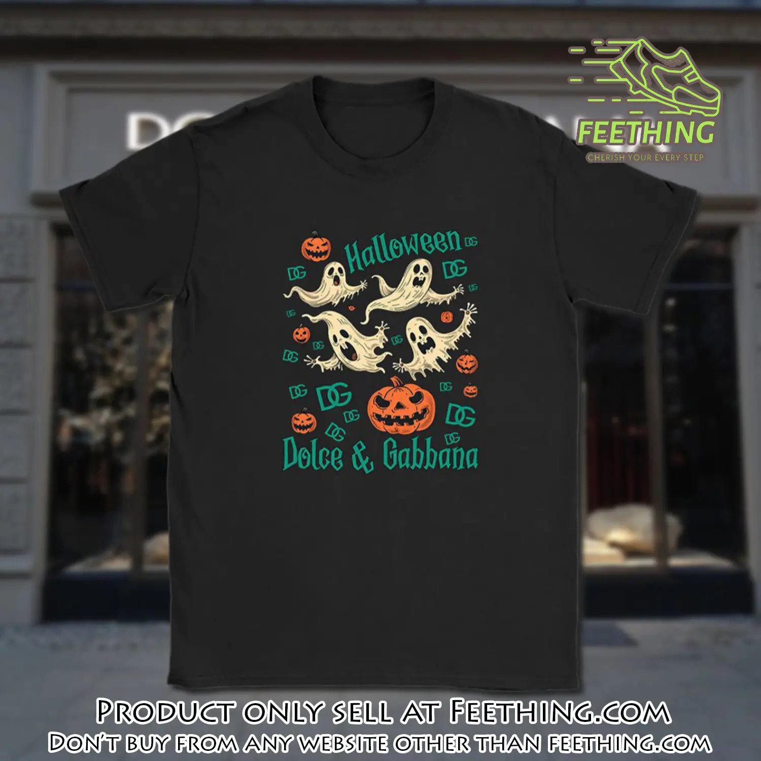 Retro spooky halloween shirt dolce & gabbana unisex tshirt cotton tee tat9298 ft0335214